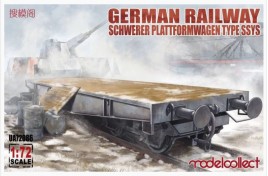 Modelcollect 1/72 German Railway Schwerer Plattformwagen Type ssys 1+1 pack
